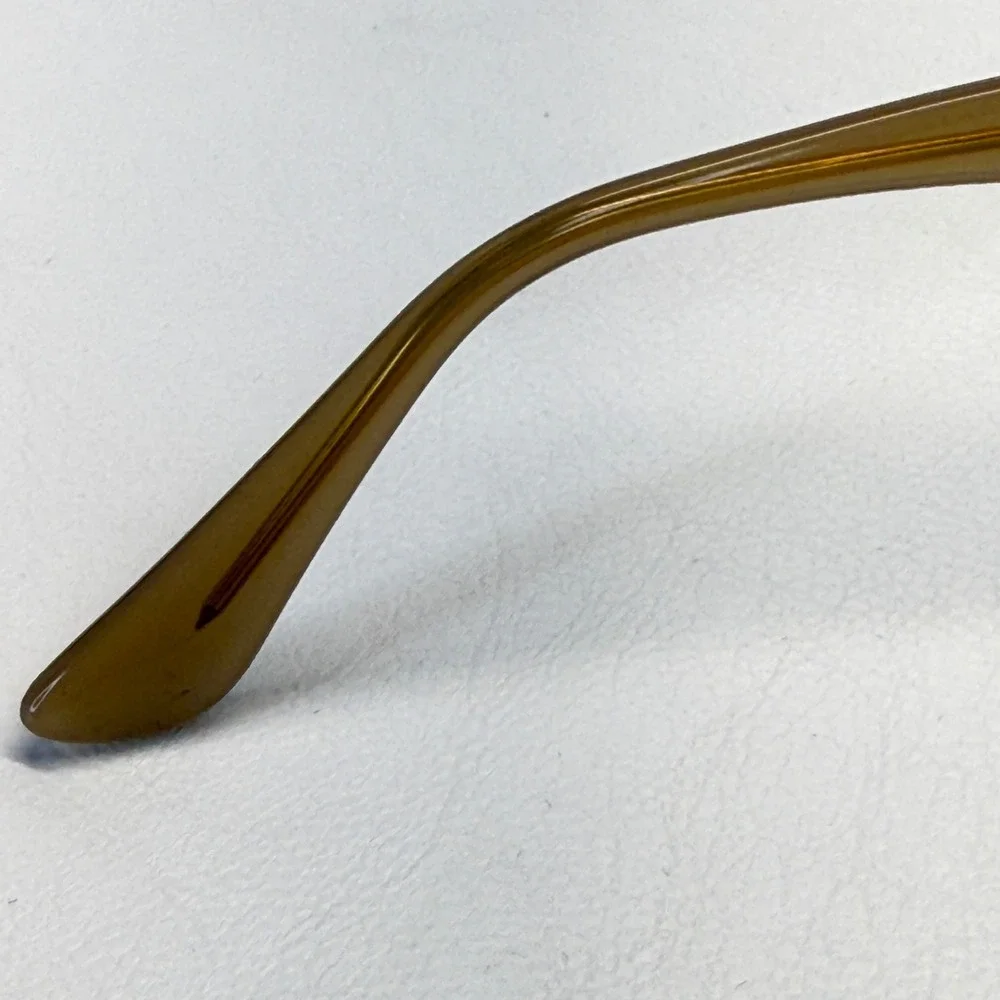 Ray-Ban RB4342 6166/13 Transparent Tan Brown Gradient Square Sunglasses Italy
